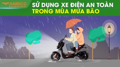 Sử dụng xe điện an toàn trong mùa mưa bão