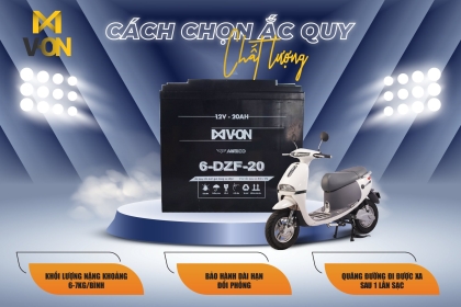 ắc quy V-on cho xe máy điện