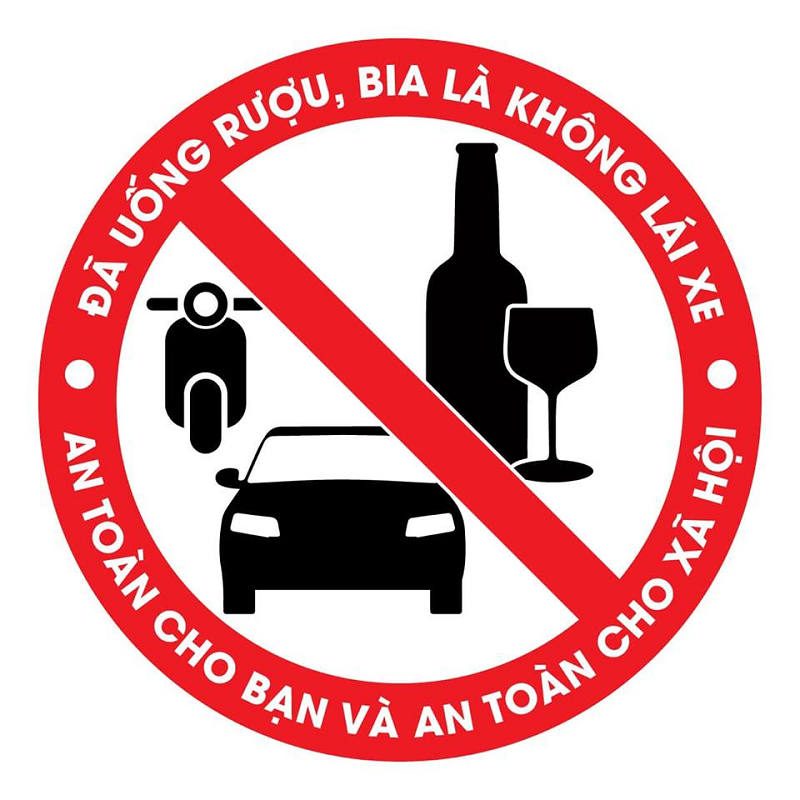 logo ko uống rượu bia khi lái xe